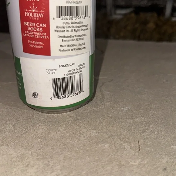 Beer can socks gift green socks with golf balls tees in fake beer can package - Picture 2 of 7